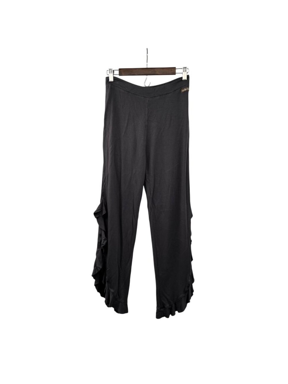 Matilda Jane Womens Gray Dream Chasers Cascading Ruffle Pants Small Pull On